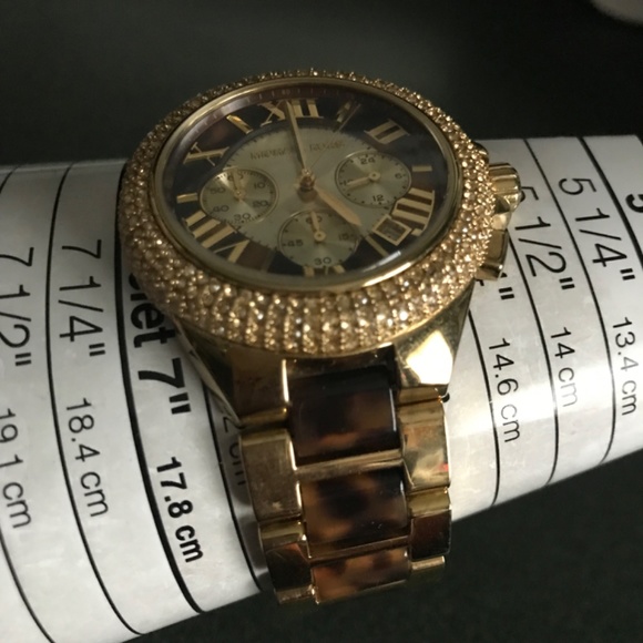 Michael Kors Camille Chronograph Tortoise Shell Dial Women’s Watch MK-5901 - Picture 12 of 16